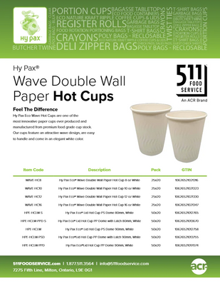 Catalog: Hy Pax - Wave Double Wall Paper Hot Cups