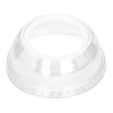 Lid PET 12/14-24Oz Dome With Hole, Wide Mouth