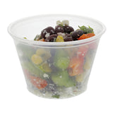 Portion Cup 4oz PP Clear, with salad