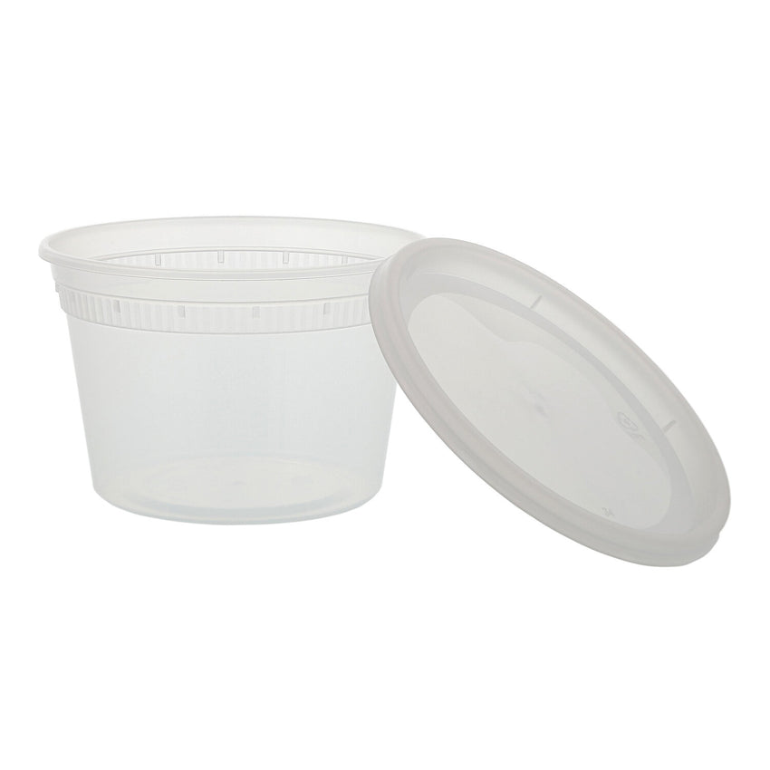 Combo, Deli Container, PP, With Lid, Clear, 16 Oz, Case 1x240