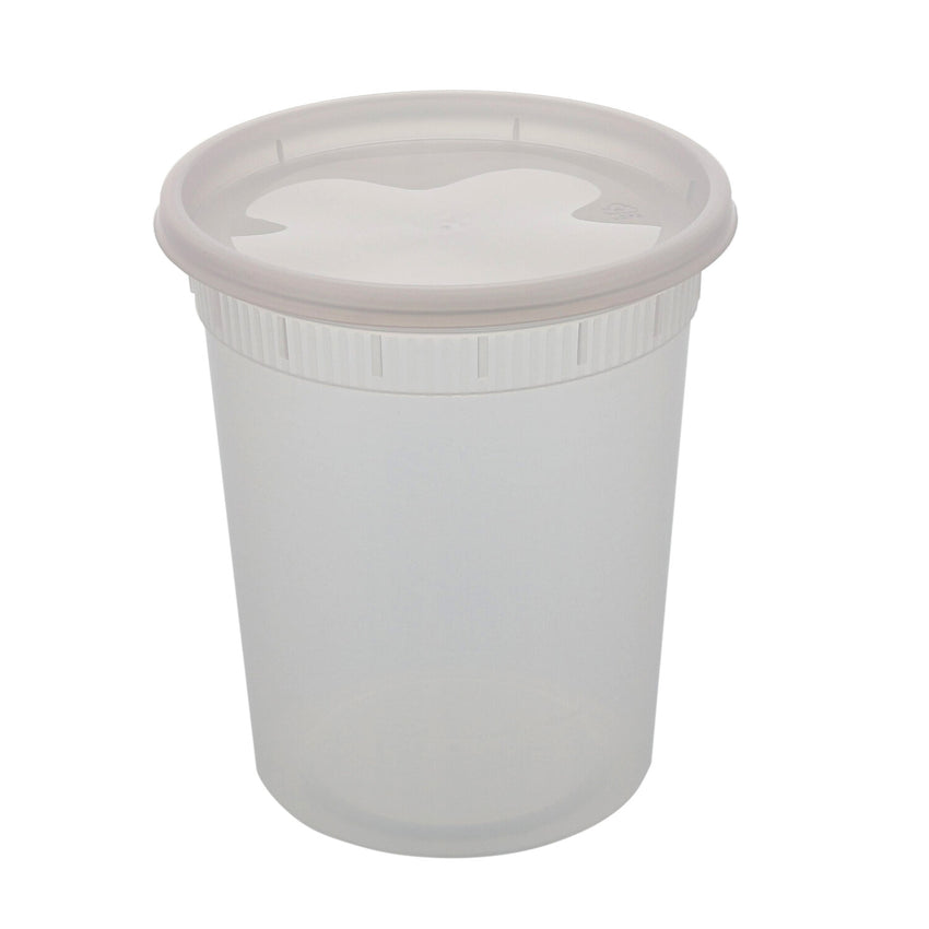 Deli Container, PP, Combo With Lid, 32 Oz, Clear, 240 – AmerCareRoyal