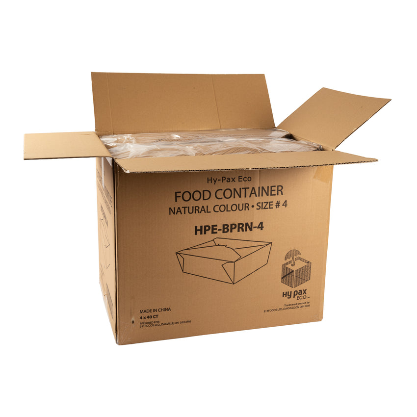 Take Out Food Container #4 Natural, Case 40x4