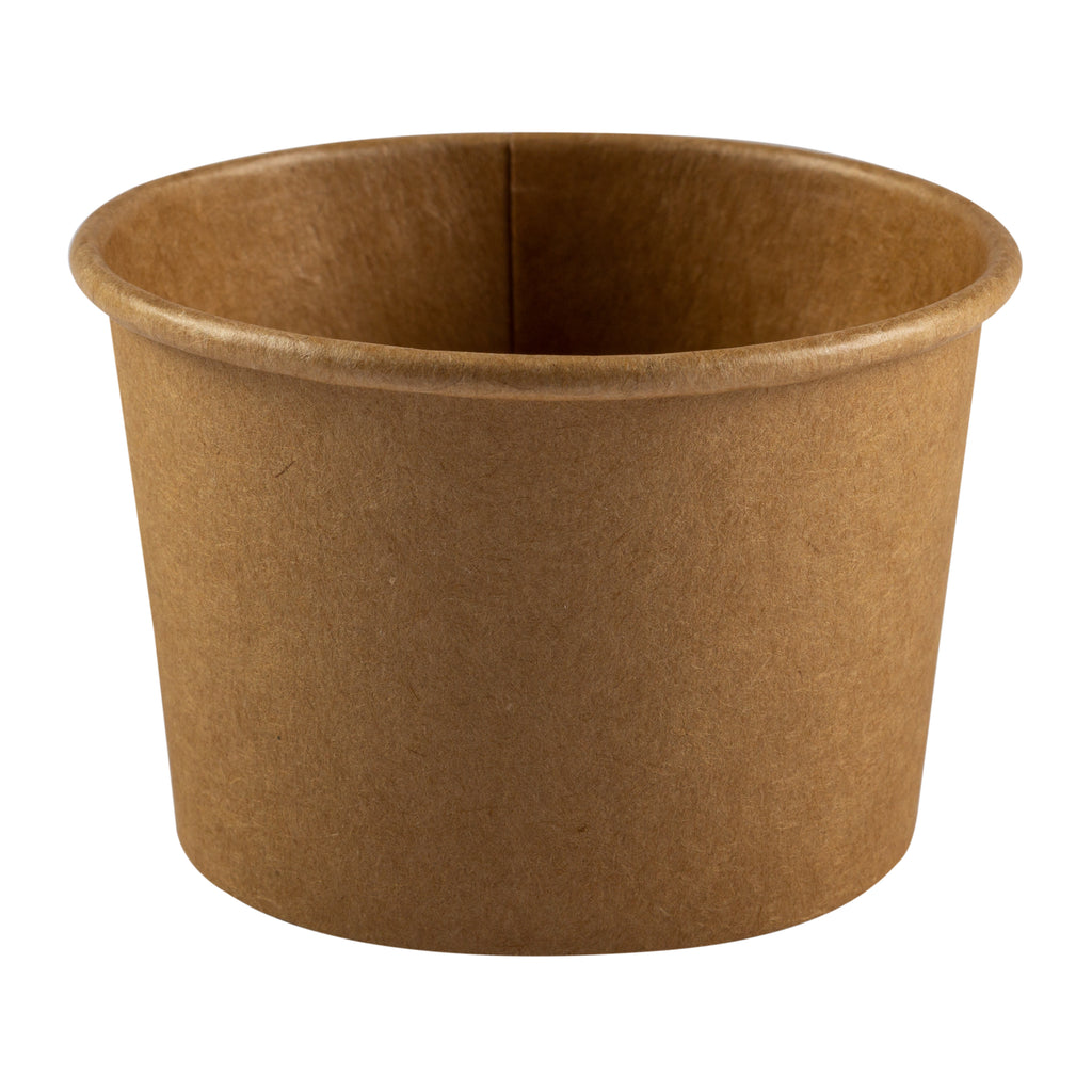 LITOPAK 50 Pack 8oz Paper Containers with Vented Lids, Kraft Paper