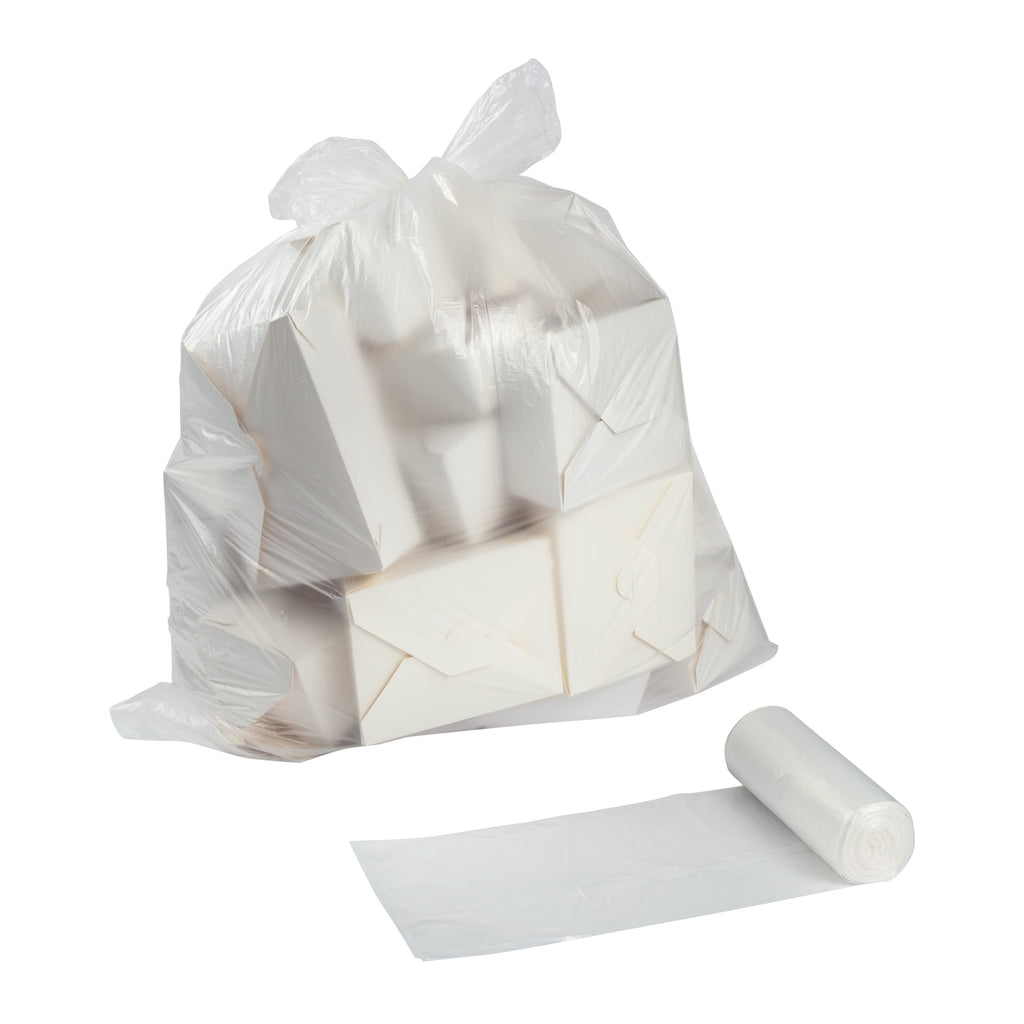 26 x 36 Clear Garbage Bags, Regular